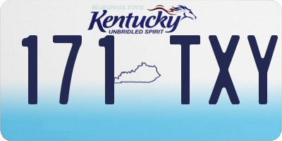 KY license plate 171TXY