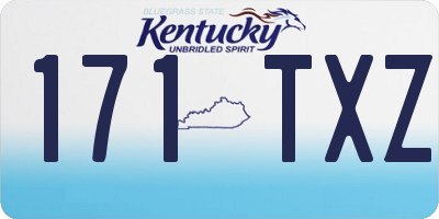 KY license plate 171TXZ