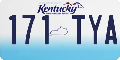 KY license plate 171TYA