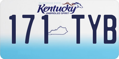 KY license plate 171TYB