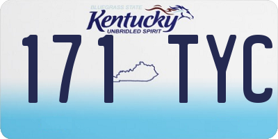 KY license plate 171TYC