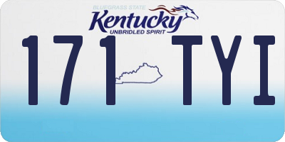 KY license plate 171TYI