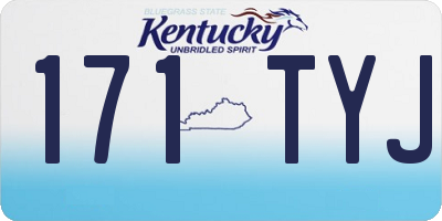 KY license plate 171TYJ