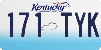 KY license plate 171TYK