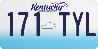 KY license plate 171TYL