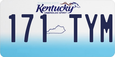 KY license plate 171TYM
