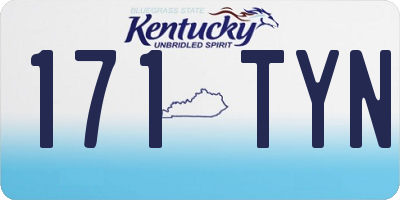 KY license plate 171TYN