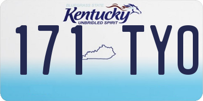 KY license plate 171TYO