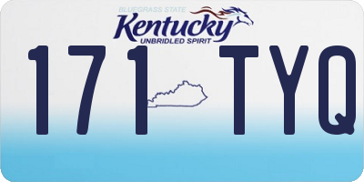 KY license plate 171TYQ