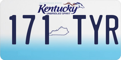 KY license plate 171TYR