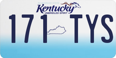 KY license plate 171TYS