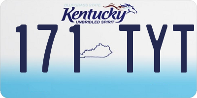 KY license plate 171TYT