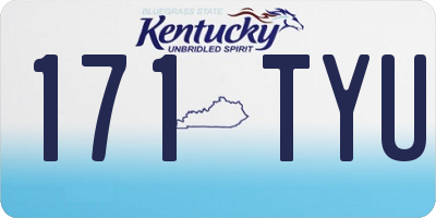 KY license plate 171TYU