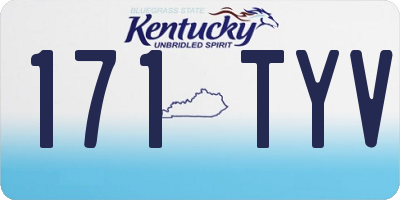KY license plate 171TYV