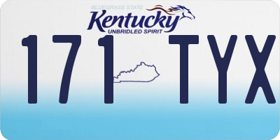 KY license plate 171TYX