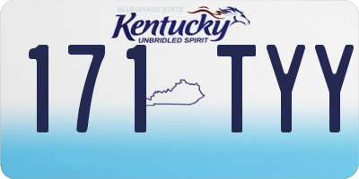 KY license plate 171TYY