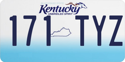 KY license plate 171TYZ