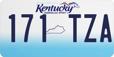 KY license plate 171TZA