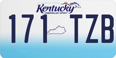 KY license plate 171TZB