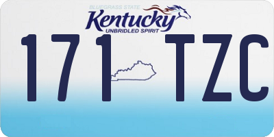 KY license plate 171TZC