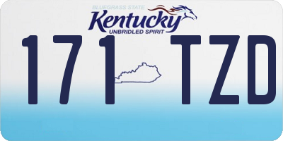 KY license plate 171TZD