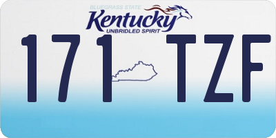 KY license plate 171TZF