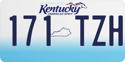 KY license plate 171TZH