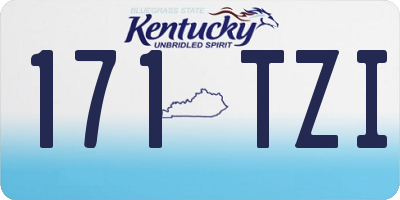 KY license plate 171TZI