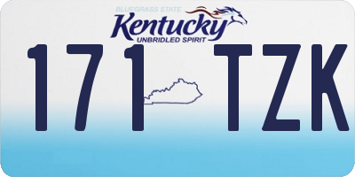 KY license plate 171TZK