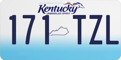 KY license plate 171TZL