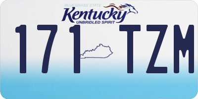 KY license plate 171TZM