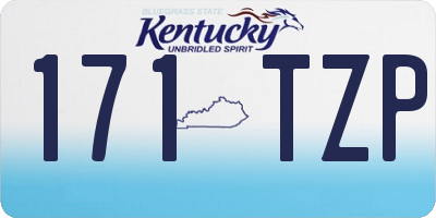 KY license plate 171TZP