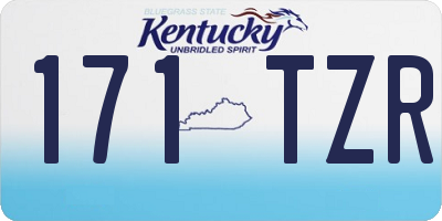 KY license plate 171TZR
