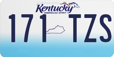 KY license plate 171TZS