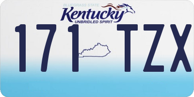 KY license plate 171TZX