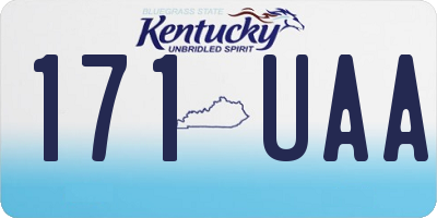 KY license plate 171UAA