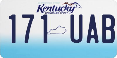 KY license plate 171UAB