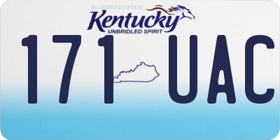 KY license plate 171UAC