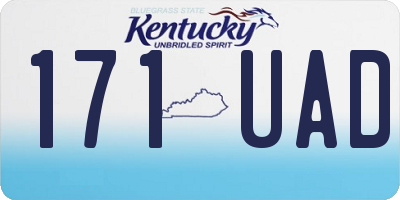 KY license plate 171UAD