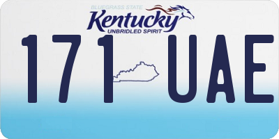 KY license plate 171UAE
