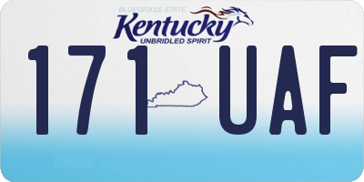 KY license plate 171UAF