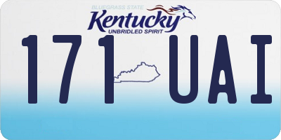 KY license plate 171UAI