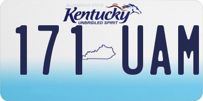KY license plate 171UAM