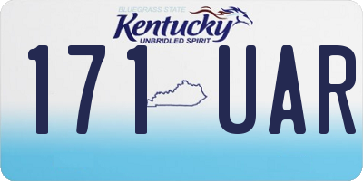 KY license plate 171UAR