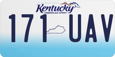 KY license plate 171UAV