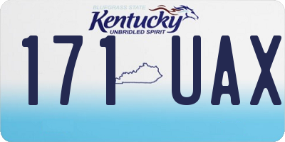 KY license plate 171UAX