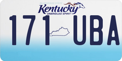 KY license plate 171UBA
