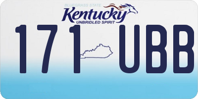 KY license plate 171UBB