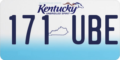 KY license plate 171UBE
