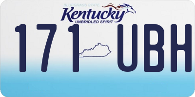 KY license plate 171UBH